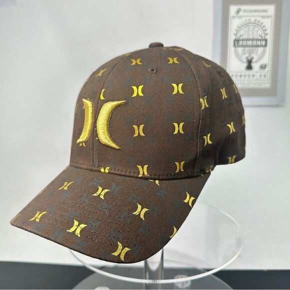 HURLEY CAP — Step & Repeat Logos / Gold&Brown - Picture 8 of 8
